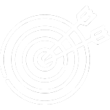 Icône représentant une cible blanche avec 2 flèches plantées dedans